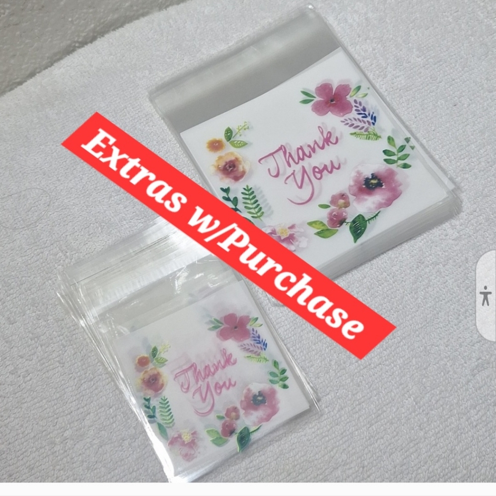 40ct. Resealable Thank You Bags. 20-3x4 /20-2x2 Hawaiian Print